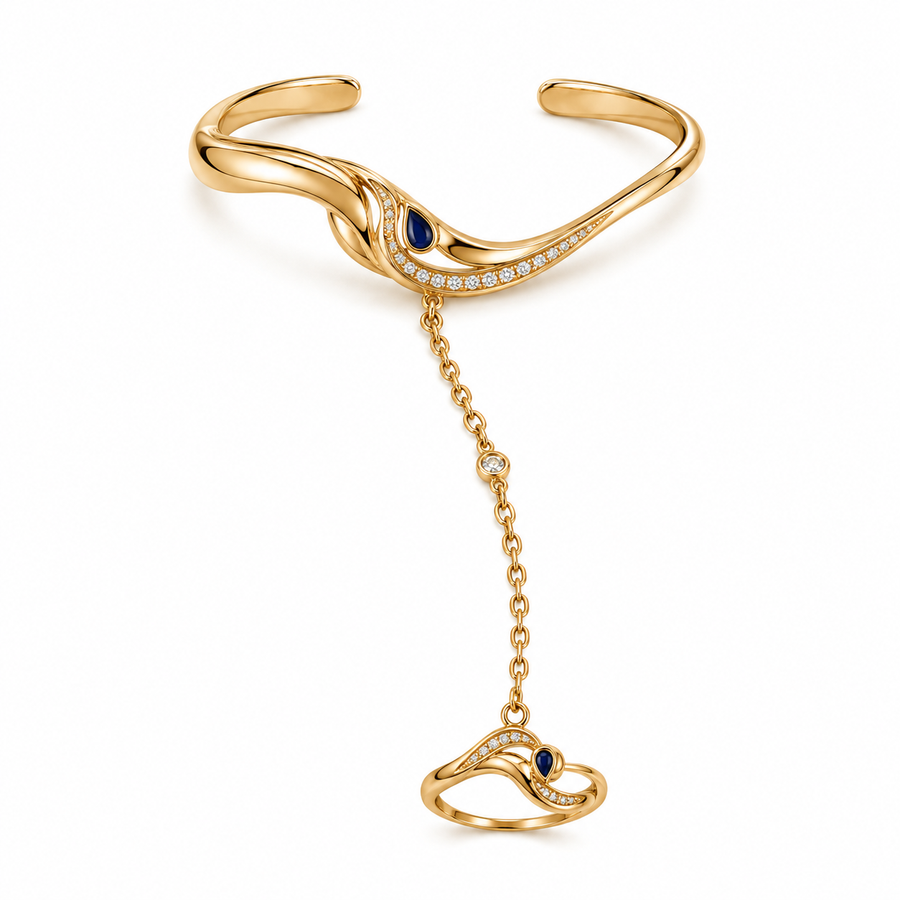 Golden Ink Hand Chain