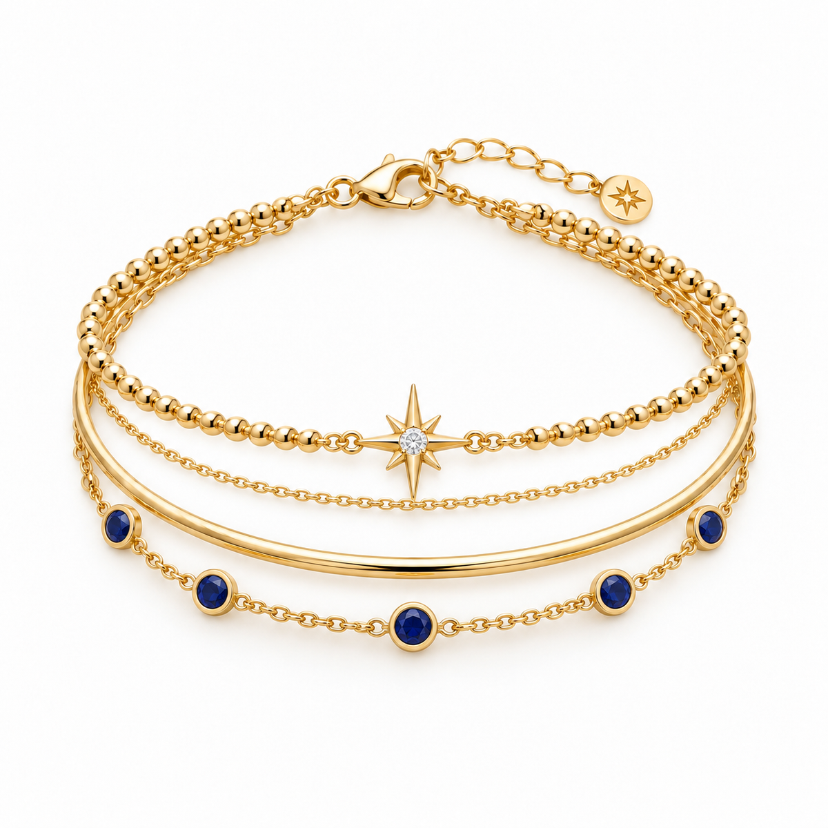 Golden Ink Stacked Bracelet